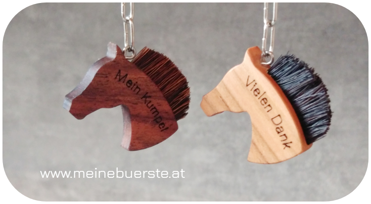 Seelenpferdanhänger mit Stehmähne - Haar von deinem Pferd inklusive Wunschgravur