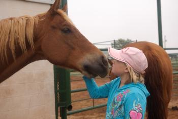 kid with horse